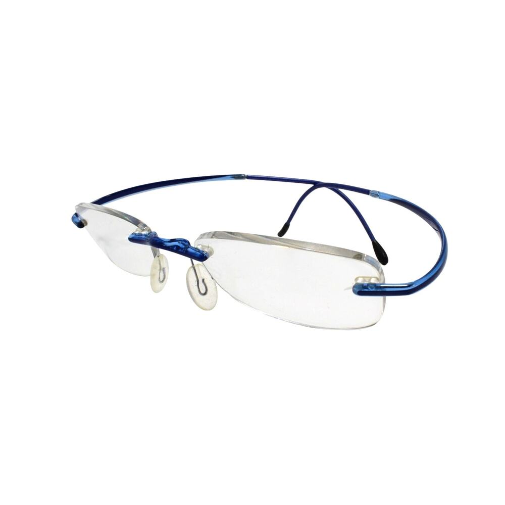 Silhouette SPX 2504 Blue Rimless 45-17-140mm Eyeglasses FRAMES ONLY - GOOD